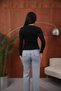 Luness Women's Soft and Flexible Fabric Slim Fit Body-Fitting Long Sleeve T-Shirt with Slit Detail - 6