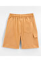 100% Cotton Drop Shoulder Oversized Front & Back Printed T-Shirt & Cargo Shorts Set - Blue & Beige - 7