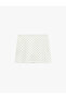 High Waist Interlock Polka Dot Mini Sports Shorts Skirt - 3