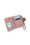 Pink Leaf Patterned Luxury Women's Handbag & Wallet - 4