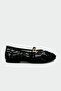 Kai Pearl Embroidered Women's Black Flat Ballerinas