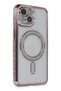 Ilkeshop New iPhone 13 Case Joke Simli Magneticsafe Case (201144) - Pink