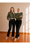 Women's Khaki Comfortable Fit Blouse Long Sleeve Stylish Daily and Office Combination - 2