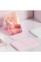 Foldable Stand Makeup Mirror |   Pink Leather Bag Size Mini Mirror 723190 - 2