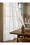 Crystal White Luxury Linen Textured 1/3 Regular Pleated Elegant Tulle Curtain |   Ironing Is Not Necessary. |   Dolgun Pile |   Trend Product - 4