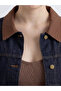 Nevavm Velvet Shirt Collar Women's Jean Jacket with a Difference - 3