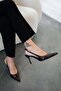 Masso Women's Thin Heeled Patent Leather Shoes Brown - 2