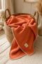 Heianmono 4 Layer Shepherd's Stitched Orange 100% Cotton Muslin Baby Blanket (100X120 cm) - 2