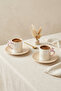 Fiyonk 4 Piece 2-Person Porcelain Coffee Cup Set 100 ml