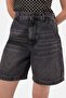 Women's Dark Smoked 2S6-1 Skater Midi Length Bermuda Denim Shorts - 2