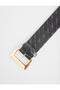 Black Knitted Textured Belt - 2