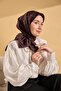 وشاح حرير تويلي أسود اللون