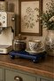 Navy Blue 17X25 cm Wooden Presentation Stand with Ball Feet, Decorative Stand, Spice Stand – Pine and Beech Solid Wood - 2