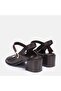 Women's Large Size Women's Heeled Sandals Genuine Leather 41-42-43-44-45-Brown - 6