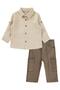 6-18 Months Set with Cargo Pockets - Brown - 2