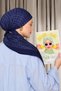 Women's Hijab Shawl Natural Fiber Jacquard Luxury Shawl - 3