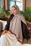 Ethnic Pattern Bamboo Shawl Milk Coffee