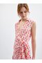 Rochie roz de damă cu model - 4