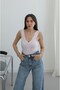 Powder Pink Trelos Tank Top with Lace Straps and Collar