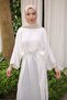Ecru Slit Waist Tie Tunic - 4