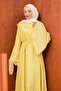 Yellow Spanish Sleeve Waist Tie Tulle Dress - 2