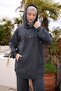 Smoked Stone Detailed Tunic and Trousers Set - 3