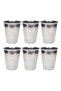 6 Stainless Steel Chrome Cups 9 X 7.5 X 5.5cm