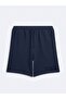 Minimal Printed Basic Relaxed Navy Blue Shorts