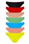 Glb-Stl41414 7 Pieces Super Eco Set Lycra Women's Slip Panties Multi Color
