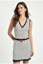 Women's Tiny Dots Polka Dot Lace Blouse Shorts Skirt White Bottom Top Set