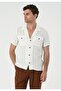 Apaş collar double pocket men's shirt