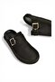 Y596148502 Black Suede Closed-Front Sabo Slippers - 5