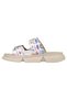 Women's Vegan Cream Slippers - Totemic Garden Design - 6