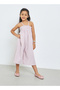 Girls Striped Smocked Wide Leg Jumpsuit - 2