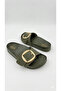 Women's Gold Single Buckle Anatomical Comfortable Stylish Soft Sole Slippers - 8