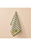 Orange Embroidered Decorative Hand Towel – 100% Cotton, Striped Linen Texture (30X45)