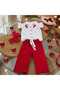 Wonderful Summer Festive Three-Piece Suit with Cherry Details and Pants - 2