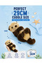 Sea Otter Plush Toy 29cm Soft Fluffy Ocean Animal Stuffed Toy Cute Marine Wildlife Plush Doll Cuddly Sea Otter Teddy for Kids Boys Girls Bedtime Hugging Educational Gift Toy - 3