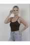 Women's Strappy Bodysuit 3-Pack Basic Thin Strappy Flexible Daily Top - 8