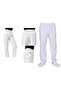 3 Pieces Off-White Color Gabardine Lycra Fabric Elastic Waist Cooking Baking Pastrying Pants - 2