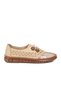 Beige Genuine Leather Women's Casual Shoes - 2