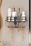 Adhesive Makeup Organizer Black Rack Jewelry Hanger Cosmetic Organizer with 6 Hooks Jewelry Hanger - 5