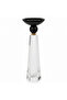 Elegant Crystal & Black Wooden Candle Holder Stand for Premium Decorative Styling – 20 cm