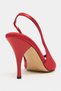Roxy Red Satin Open Toe Thin Heeled Women's Shoes - 8