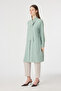 Pearl Detailed Shawl Collar Mint Tunic 1672 - 3