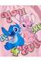 Pink Stitch and Angel Printed Girls' Swimsuit - 4
