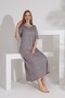 Etoile Bamboo Fabric Short Sleeve Long Ankle Length Nightgown Dress 22228-22229 - 2
