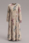 Girl's Patterned Modal Dress, Full Length Hijab Dress, 7-14 Years Old - 3
