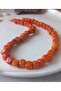 Bodrum Handmade Orange Glass Bead Necklace - 3