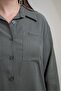 Women's Plus Size Long Shirt with Pocket Detail - 4